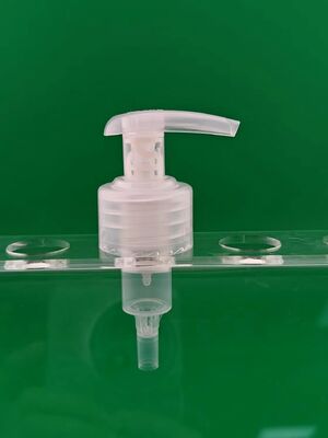 Pompa per lozione con dispenser con chiusura sinistra-destra tutta in plastica da 28 mm