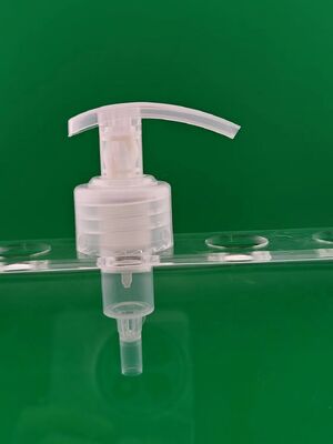 Pompa per lozione con dispenser con chiusura sinistra-destra tutta in plastica da 28 mm
