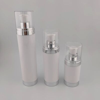 15 ml 30 ml 50 ml AS rotondo trasparente nero confezioni senza aria con lozione sierica con pompa senza aria