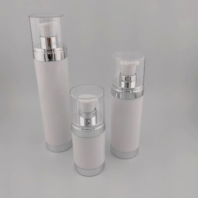 15 ml 30 ml 50 ml AS rotondo trasparente nero confezioni senza aria con lozione sierica con pompa senza aria