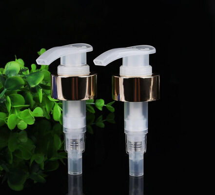 Imballaggio cosmetico Pompa spruzzatrice in oro di plastica di alluminio Pompa di lozione