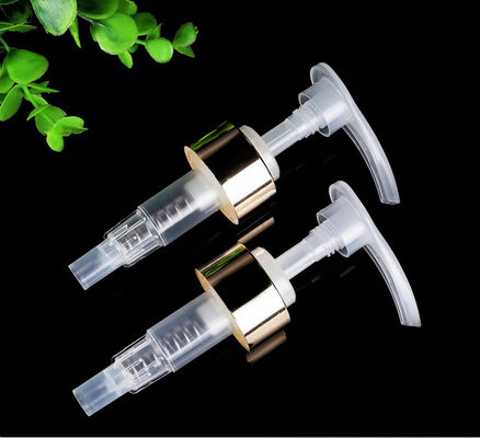 Imballaggio cosmetico Pompa spruzzatrice in oro di plastica di alluminio Pompa di lozione