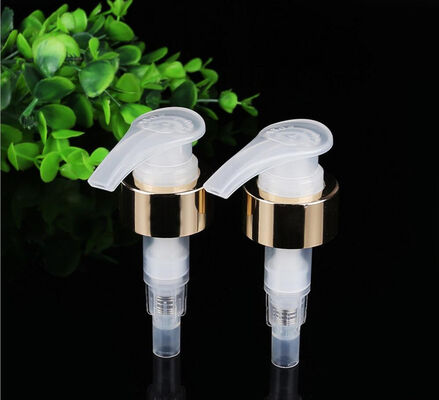 Imballaggio cosmetico Pompa spruzzatrice in oro di plastica di alluminio Pompa di lozione