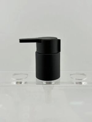 28/410 Pompa di crema in plastica nera opaca con clip per imballaggi per cosmetici