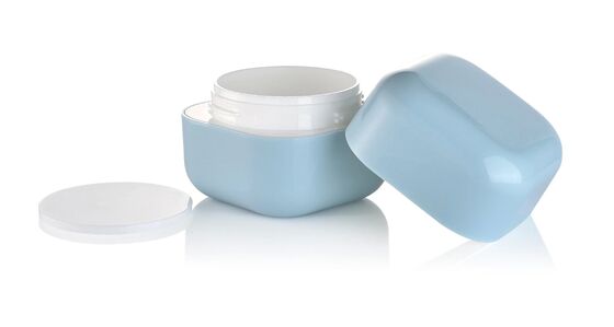 Barattolo quadrato in plastica PP cosmetico all'ingrosso da 30 g per la cura della pelle per crema