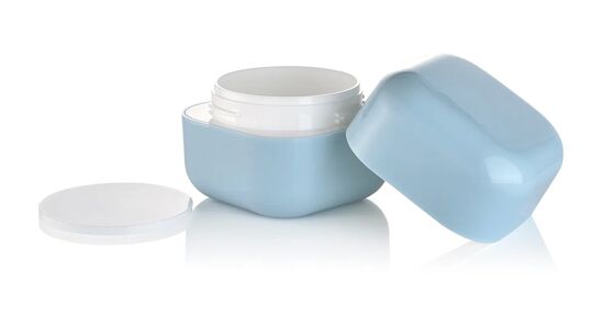 Barattolo quadrato in plastica PP cosmetico all'ingrosso da 30 g per la cura della pelle per crema