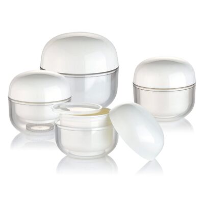 OEM Bianco PP 30g Crema Cosmetica Bottone Rotondo con Capo per Cosmetici