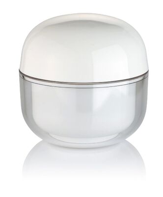 OEM Bianco PP 30g Crema Cosmetica Bottone Rotondo con Capo per Cosmetici