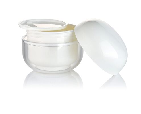 OEM Bianco PP 30g Crema Cosmetica Bottone Rotondo con Capo per Cosmetici