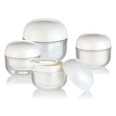 OEM Bianco PP 30g Crema Cosmetica Bottone Rotondo con Capo per Cosmetici