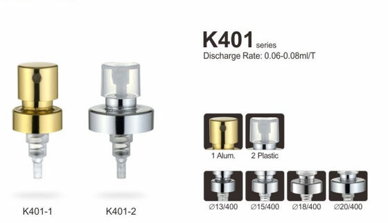 Spruzzatore di profumo con pompa a crimpare in alluminio da 18 mm 20 mm Spray a nebbia fine K401