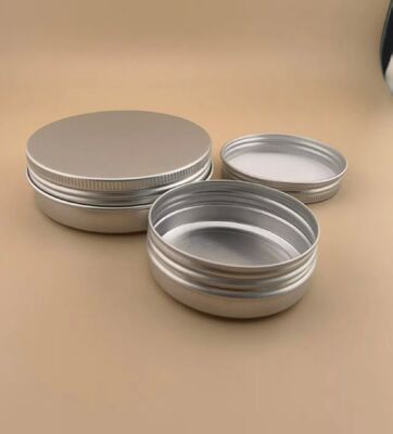 Contenitore di balsamo per labbra in alluminio 50 ml 60 ml Contenitori di latta in alluminio 60 grammi 100 ml Vaso di candela in alluminio per il tè