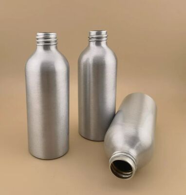 Nuove bottiglie di alluminio in argento trasparente di lusso di bottiglie di alluminio cosmetici di alta qualità