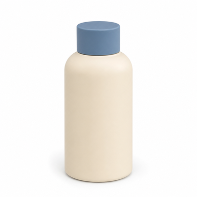 Tappo rotondo in plastica grigio-blu opaco liscio per flaconi cosmetici