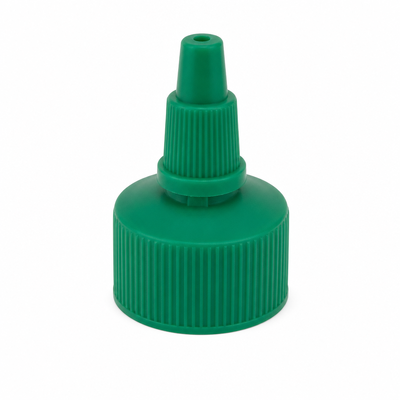 Tappo in plastica bianca scanalata per flaconi di vernice