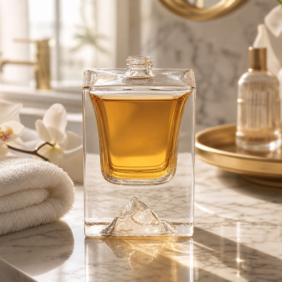 Vaso profumo vuoto di alta qualità, super chiaro, 50 ml, bottiglia di profumo di vetro.