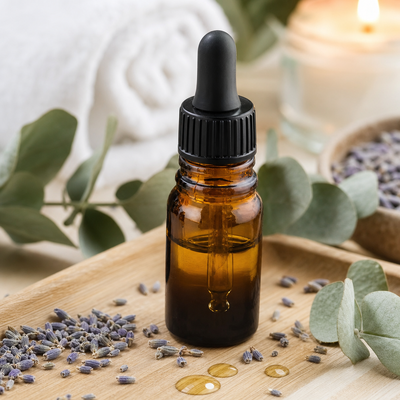Imballaggio cosmetico Bottiglia di olio essenziale Bottiglia di vetro ambrato