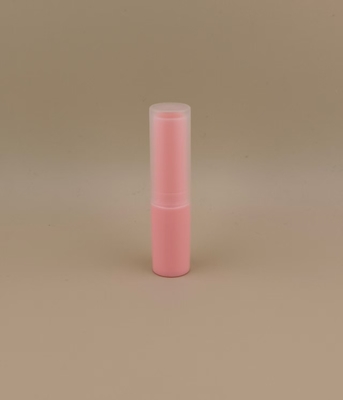 Confezione di balsamo labbra rosa piccolo con coperchio trasparente a coste per rossetti