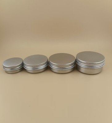 Custodia cosmetica personalizzata in alluminio argentato con tappo a vite certificata