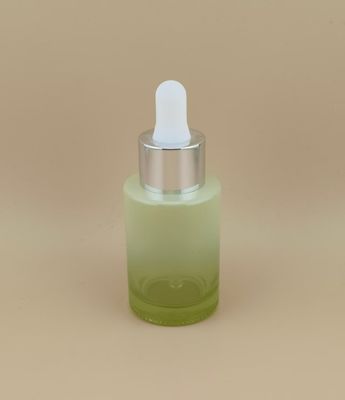 Flacone contagocce rotondo liscio verde a cambiamento graduale K-GBL30 per design di essenze personalizzate