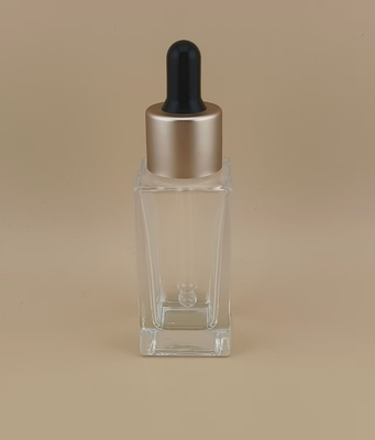 Flacone contagocce quadrato piccolo, delicato, trasparente, liscio, per lozione, certificato ISO9001/ISO14001