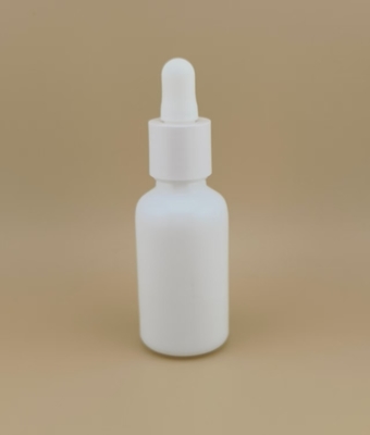 Design delicato flacone contagocce rotondo liscio bianco per la cura della pelle