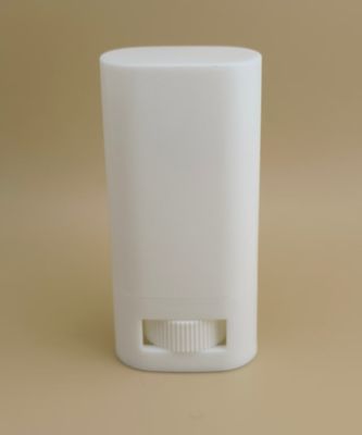 Imballaggio di balsamo labiale liscio di plastica bianco piatto con CRC possibile chiusura adatto per rossetti