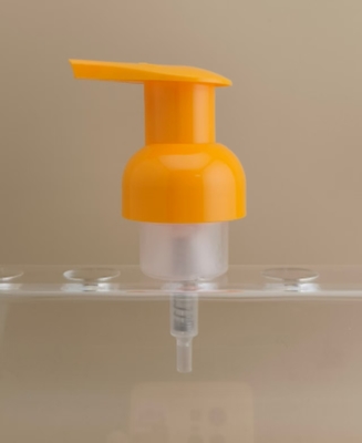 Design delicato pompa in schiuma arancione in plastica per flaconi di shampoo