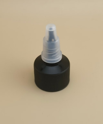 Cappuccio di gelatina a costole di plastica nera per bottiglie di vernice