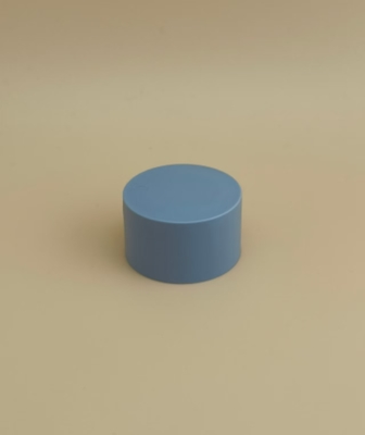 Tappo rotondo in plastica grigio-blu opaco liscio per flaconi cosmetici