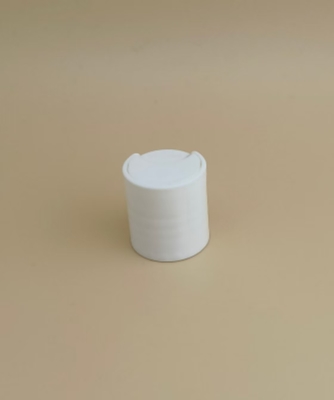 Piccolo tappo rotondo liscio in plastica bianca per flaconi di prodotti per la cura della pelle