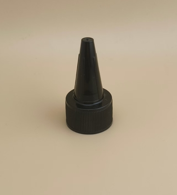 Cappuccio di gelatina a costole di plastica nera per bottiglie di vernice