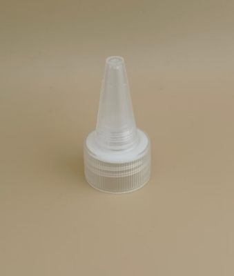 Tappo in plastica trasparente con nervature per flaconi di vernice