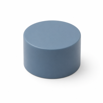 Tappo rotondo in plastica grigio-blu opaco liscio per flaconi cosmetici