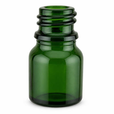 Bottiglia in vetro di olio essenziale verde pulito 10 ml